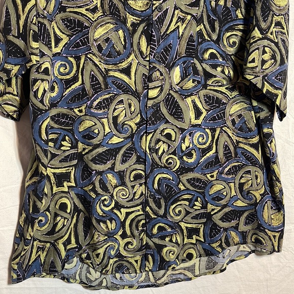 90s Maxx Fm Shirt L Short Sleeve Jazz Vintage USA Rayon Dressy Office Mens Dad - Picture 3 of 5